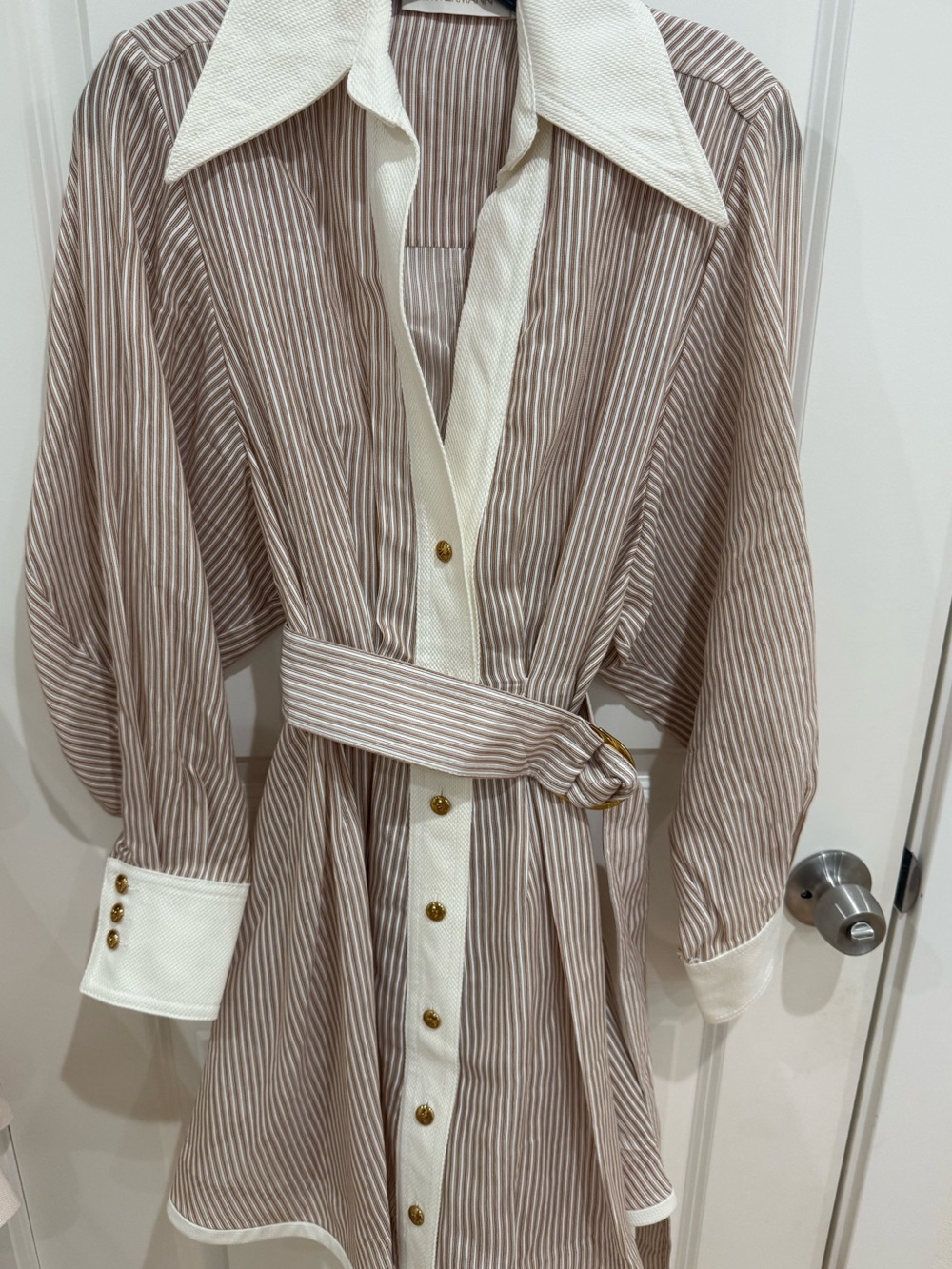Zimmermann Hypnotic Tuck Striped Poplin Mini Shirtdress Zimm size 0 - Picture 5 of 10